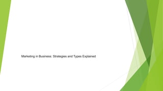 Marketing in Business: Strategies and Types Explained
 