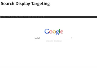 Search Display Targeting




                audi a4
 