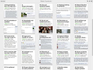 Kend dine brugere - og lav engagerende indhold til Facebook / København den 28. maj 2013
 