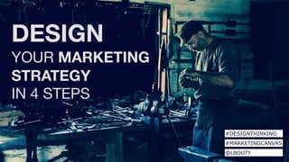 DESIGN
YOUR MARKETING
STRATEGY 

IN 4 STEPS
#DESIGNTHINKING
#MARKETINGCANVAS
@LBOUTY
 