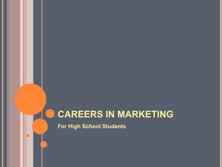 CAREERS IN MARKETING ,[object Object]