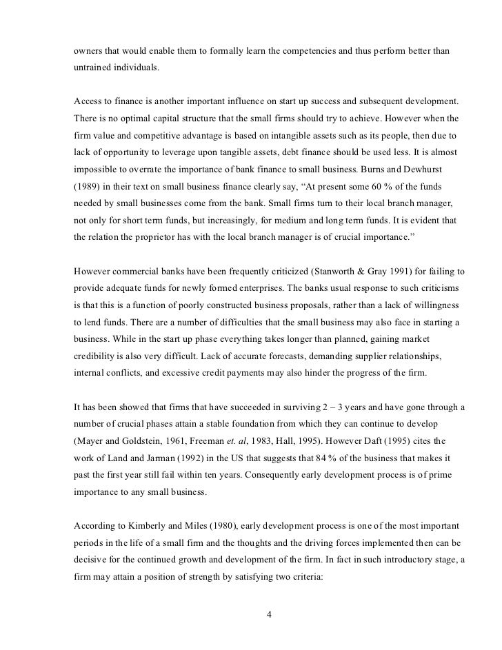 Why do small business fail essay