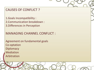Goal Incompatibility Marketing channel | PPTX