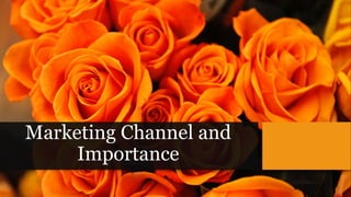Marketing Channel and
Importance
 