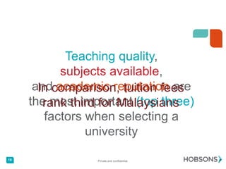 Private and confidential.18
Nearly three-quarters of all
Chinese respondents are Sina
Weibo users, but half also have
Facebook
 