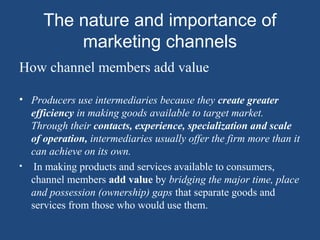 Marketing channel & supply chain management (principles of marketing) | PPT