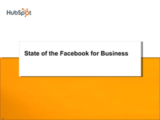 State of the Facebook for Business 