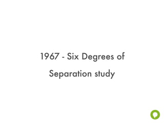 1967 - Six Degrees of
  Separation study
 