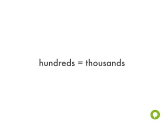 hundreds = thousands
 