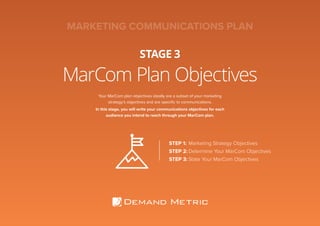 Marcomm Plan Example Marketing Communications Plan Playbook | PDF