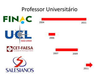 Professor Universitário
2004 2011
2006
2007 2009
2011
 