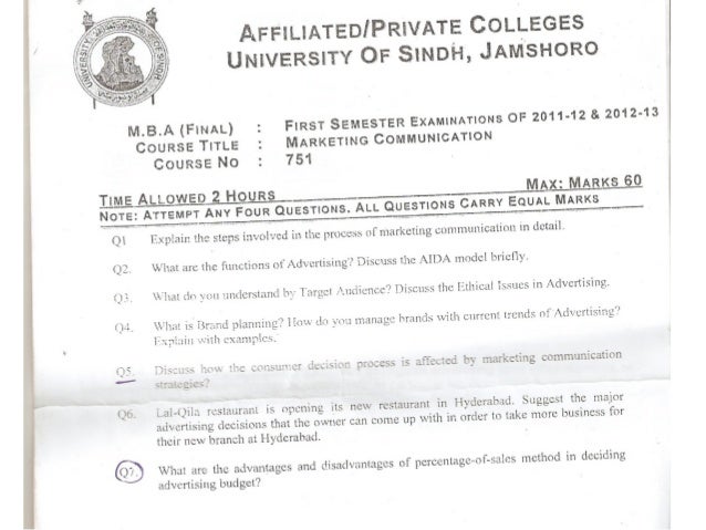 Marketing college papers