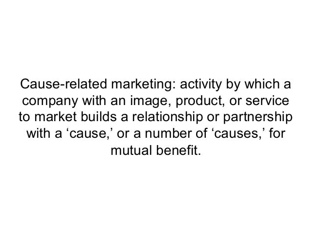 what is cause related marketing activity