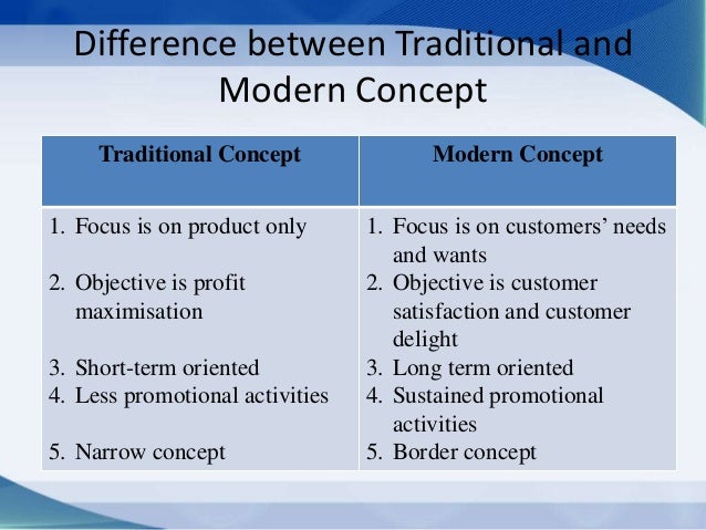 A Comparison Between Traditional And Modern Society