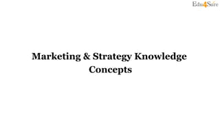 Marketing & Strategy Knowledge
Concepts
 
