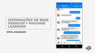 Nível avançado
Integrações de Base
deDados + Machine
Learning
 