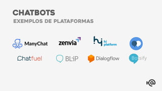 CHATBOTS
Exemplos de Plataformas
 