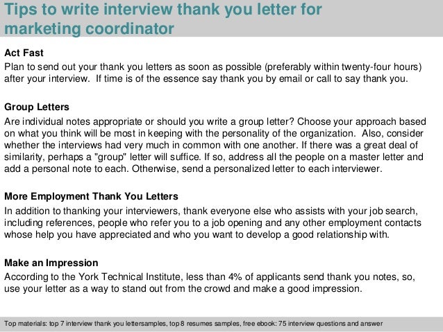 marketing coordinator interview