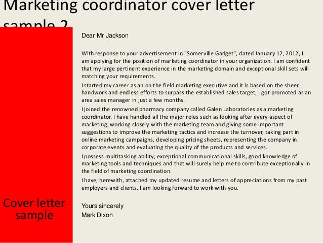 Cover Letter For Marketing Coordinator from image.slidesharecdn.com