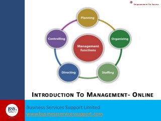 Management Introduction Slide Introduction To Management | PPTX