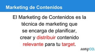 Marketing de Contenidos
¿Qué es el
Marketing de Contenidos?
1
 