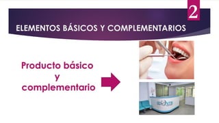 ELEMENTOS BÁSICOS Y COMPLEMENTARIOS
2
Producto básico
y
complementario
 
