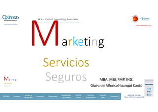 1
www.redglobeperu.com
MBA. MBI. PMP. ING.
Giovanni Alfonso Huanqui Canto
Marketing
Servicios
Seguros
arketing
Servicios
Seguros MBA. MBI. PMP. ING.
Giovanni Alfonso Huanqui Canto
 