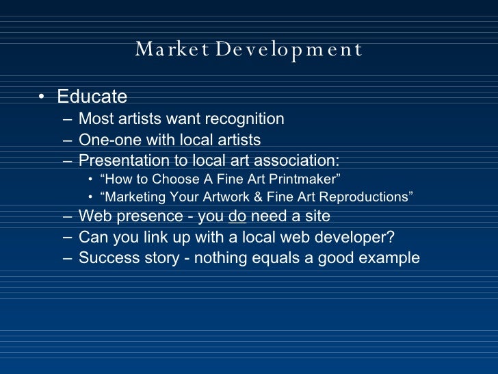 Marketing Digital Fine Art Reproduction Artwork and Services