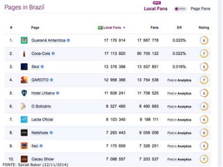 FONTE: Social Baker (22/11/2014) 
 