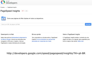 http://developers.google.com/speed/pagespeed/insights/?hl=pt-BR 
 