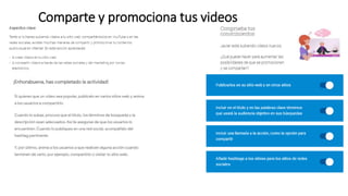 Comparte y promociona tus videos
 