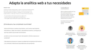 Adapta la analítica web a tus necesidades
 
