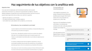 Haz seguimiento de tus objetivos con la analítica web
 