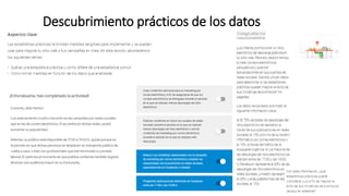 Descubrimiento prácticos de los datos
 