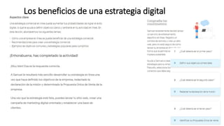 Los beneficios de una estrategia digital
 
