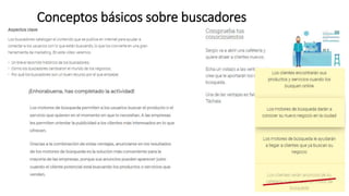Conceptos básicos sobre buscadores
 