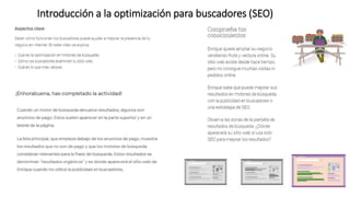 Introducción a la optimización para buscadores (SEO)
 