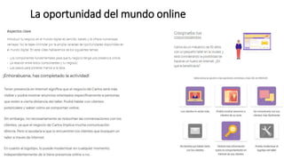 La oportunidad del mundo online
 