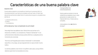 Características de una buena palabra clave
 