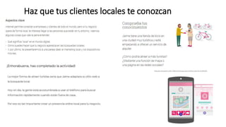 Haz que tus clientes locales te conozcan
 