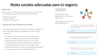 Redes sociales adecuadas para tú negocio
 
