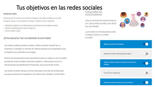 Tus objetivos en las redes sociales
 