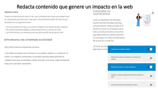 Redacta contenido que genere un impacto en la web
 