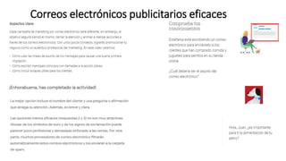 Correos electrónicos publicitarios eficaces
 