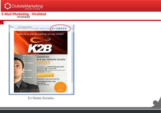 E-Mail Marketing - Viralidad
Viralidad
En Redes Sociales
 