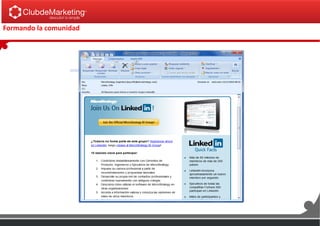 Formando la comunidad
 