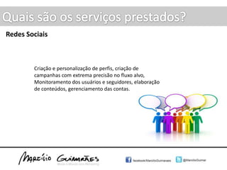 Quais são os serviços prestados?Implementação no SiteRealização de estudos para Produção ou Melhorias do Site da empresa: Criação de Wireframe, Design e Conteúdo. Serão Aplicadas de técnicas de SEO (Otimização de sites para mecanismos de busca), utilização de Ferramentas e conhecimento do mercado digital.