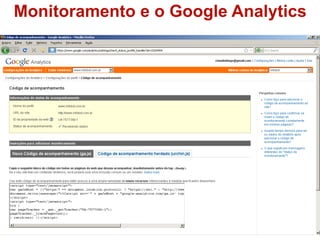 Monitoramento e o Google Analytics
 