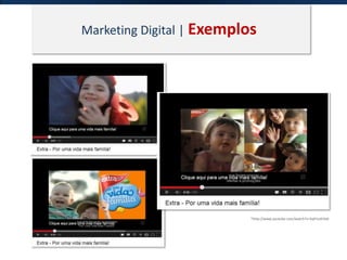 Marketing Digital | Exemplos
*http://www.youtube.com/watch?v=6JjH1zth5x0
 