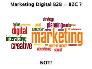 Marketing Digital B2B = B2C ?




            NOT!
 